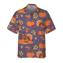 Thanksgiving Day Elements Seamless Pattern Hawaiian Shirt, Unique Gift For Thanksgiving Day - Hyperfavor