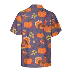 Thanksgiving Day Elements Seamless Pattern Hawaiian Shirt, Unique Gift For Thanksgiving Day - Hyperfavor