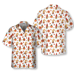Thanksgiving Gnomes Shirt For Men Thanksgiving Hawaiian Shirt, Seamless Gnomes Thanksgiving Gift - Hyperfavor