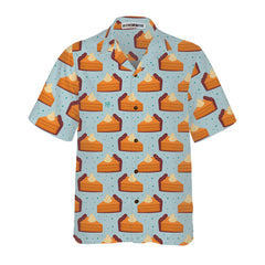 Thanksgiving Pumpkin Pie On Light Blue Hawaiian Shirt, Funny Thanksgiving Shirt, Gift For Thanksgiving Day - Hyperfavor