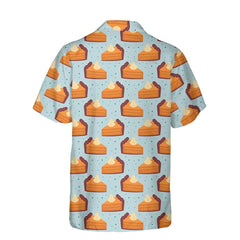 Thanksgiving Pumpkin Pie On Light Blue Hawaiian Shirt, Funny Thanksgiving Shirt, Gift For Thanksgiving Day - Hyperfavor