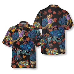 Thanksgiving Turkey DJ At The Party Hawaiian Shirt, Funny Thanksgiving Gobble Shirt, Gift For Thanksgiving Day - Hyperfavor