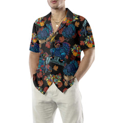 Thanksgiving Turkey DJ At The Party Hawaiian Shirt, Funny Thanksgiving Gobble Shirt, Gift For Thanksgiving Day - Hyperfavor