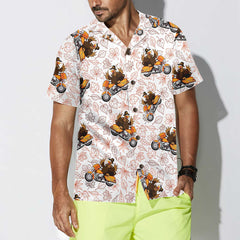 Thanksgiving Turkey Riding Motorcycle Thanksgiving Hawaiian Shirt, Funny Turkey Gift For Thanksgiving - Hyperfavor