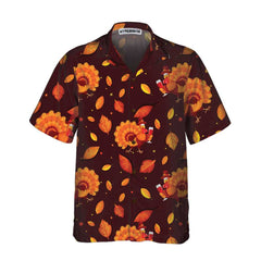 Thanksgiving Turkey With Glass Of Wine Thanksgiving Hawaiian Shirt, Funny Turkey Shirt For Thanksgiving Day - Hyperfavor