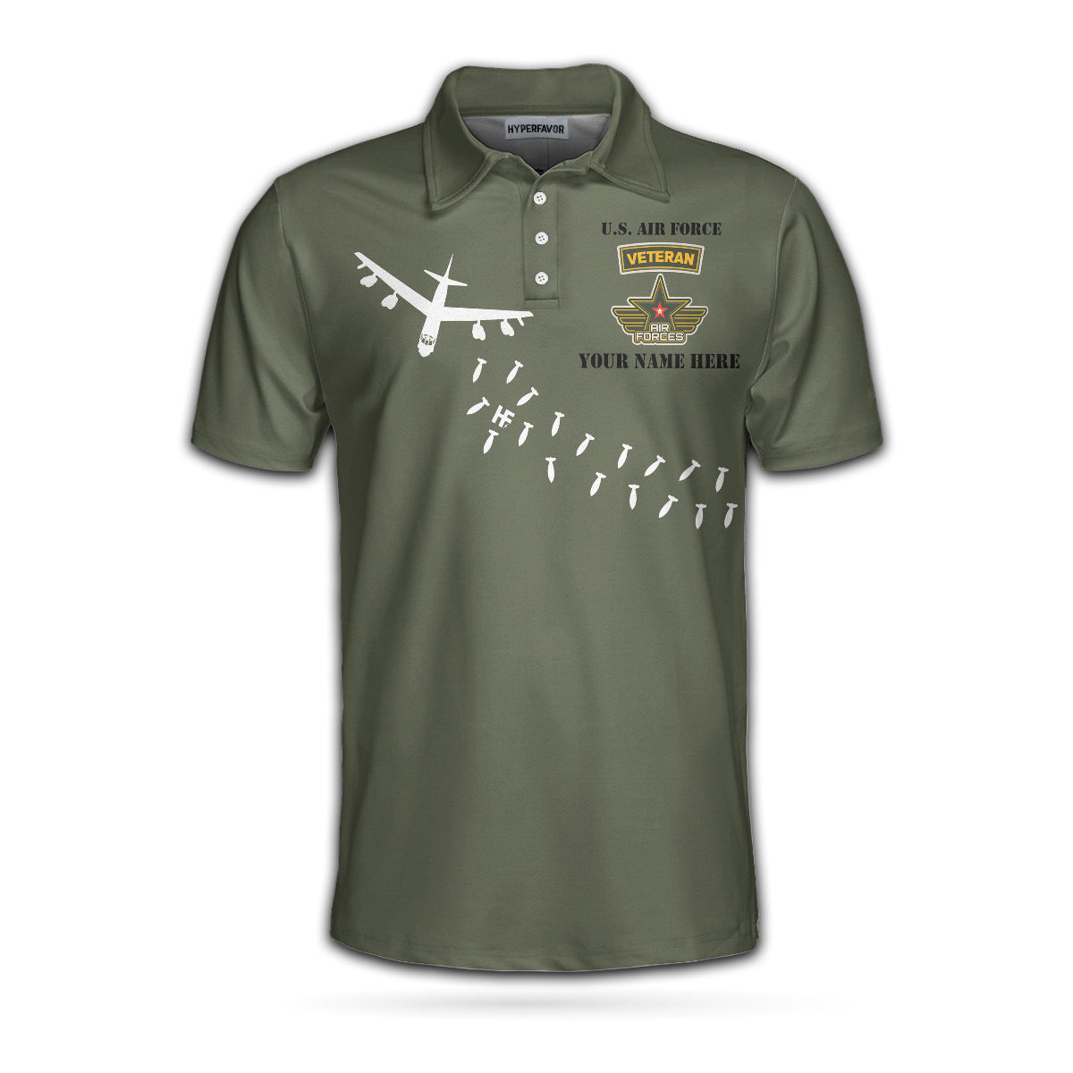 The BUFF It's An USAF Thing You Wouldn't Understand The Big Ugly Fat Fucker Custom Polo Shirt, Veteran Gift Idea - Hyperfavor