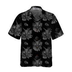 The Goat Skull Hawaiian Shirt, Funny Goat Shirt For Adults, Goat Print Shirt - Hyperfavor