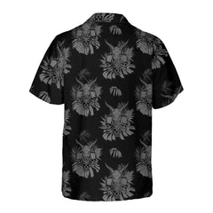 The Goat Skull Hawaiian Shirt, Funny Goat Shirt For Adults, Goat Print Shirt - Hyperfavor