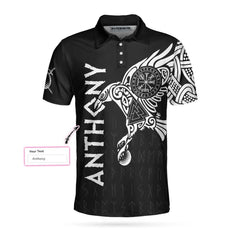 The Raven Tattoo Art Viking Golf Custom Polo Shirt, Cool Shirt Design For Golf Lovers, Gift For Golfers - Hyperfavor
