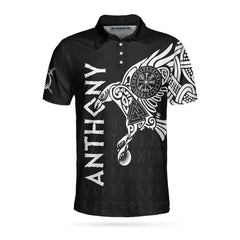 The Raven Tattoo Art Viking Golf Custom Polo Shirt, Cool Shirt Design For Golf Lovers, Gift For Golfers - Hyperfavor