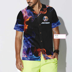 There Is No Crying In Bowling Just Lots Of Swearing Custom Hawaiian Shirt, Unique Flame Bowling Shirt - Hyperfavor