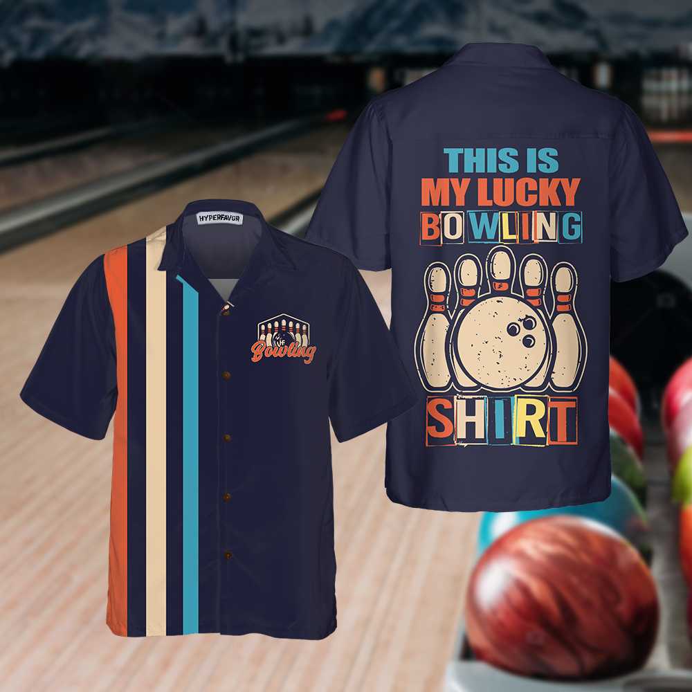 This Is My Lucky Bowling Hawaiian Shirt, Colorful Bowling Ball Shirt, Best Gift For Bowling Players - Hyperfavor