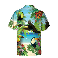 Toucan Tropical Beach Hawaiian Shirt, Funny Toucan Shirt For Men & Women - Hyperfavor