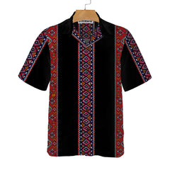 Traditional Tribal Pattern Native American Hawaiian Shirt, Ethnic Pattern American Indian Shirt - Hyperfavor
