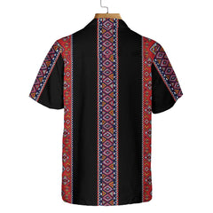 Traditional Tribal Pattern Native American Hawaiian Shirt, Ethnic Pattern American Indian Shirt - Hyperfavor