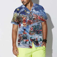 Train To Christmas Hawaiian Shirt, Funny Christmas Shirt, Gift For Christmas - Hyperfavor