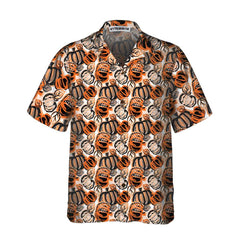 Trendy Painted Thanksgiving Pumpkin Hawaiian Shirt, Thanksgiving Hawaiian Shirt For Men - Hyperfavor