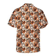 Trendy Painted Thanksgiving Pumpkin Hawaiian Shirt, Thanksgiving Hawaiian Shirt For Men - Hyperfavor
