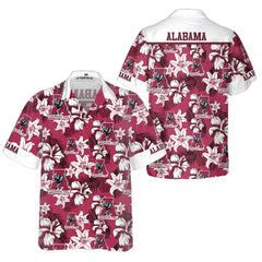 Tropical Alabama Hawaiian Shirt, Unique Alabama Shirt, Alabama Collared Shirt For Adults - Hyperfavor