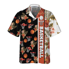 Tropical Basketball Hawaiian Shirt, Button Up Basketball Shirt For Men & Women, Best Gift For Basketball Lover - Hyperfavor
