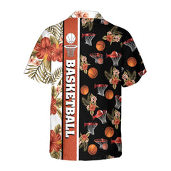 Tropical Basketball Hawaiian Shirt, Button Up Basketball Shirt For Men & Women, Best Gift For Basketball Lover - Hyperfavor