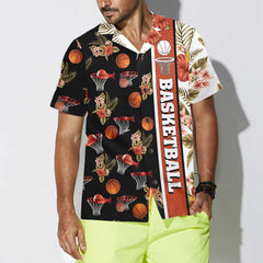 Tropical Basketball Hawaiian Shirt, Button Up Basketball Shirt For Men & Women, Best Gift For Basketball Lover - Hyperfavor