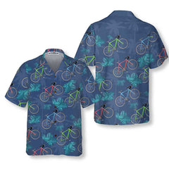 Tropical Cycling Hawaiian Shirt, Unique Cycling Shirt For Men & Women, Cycling Gift Idea - Hyperfavor