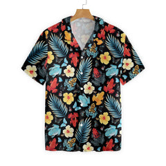 Tropical Flowers And Frogs Hawaiian Shirt - Hyperfavor