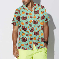 Turkey And Pumpkin For Thanksgiving Holiday Hawaiian Shirt, Unique Gift For Thanksgiving Day - Hyperfavor