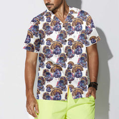 Turkey Chicken Pattern Hawaiian Shirt, Funny Gobble Shirt, Gift For Thanksgiving Day - Hyperfavor