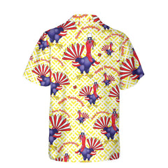 Turkeys in US Flag Costume Thanksgiving Day Hawaiian Shirt, Funny Gobble Shirt, Gift For Thanksgiving - Hyperfavor