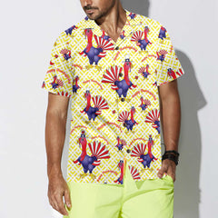 Turkeys in US Flag Costume Thanksgiving Day Hawaiian Shirt, Funny Gobble Shirt, Gift For Thanksgiving - Hyperfavor