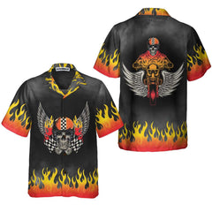 Two Wheels Forever Motorcycle Hawaiian Shirt, Best Gift For Bikers - Hyperfavor