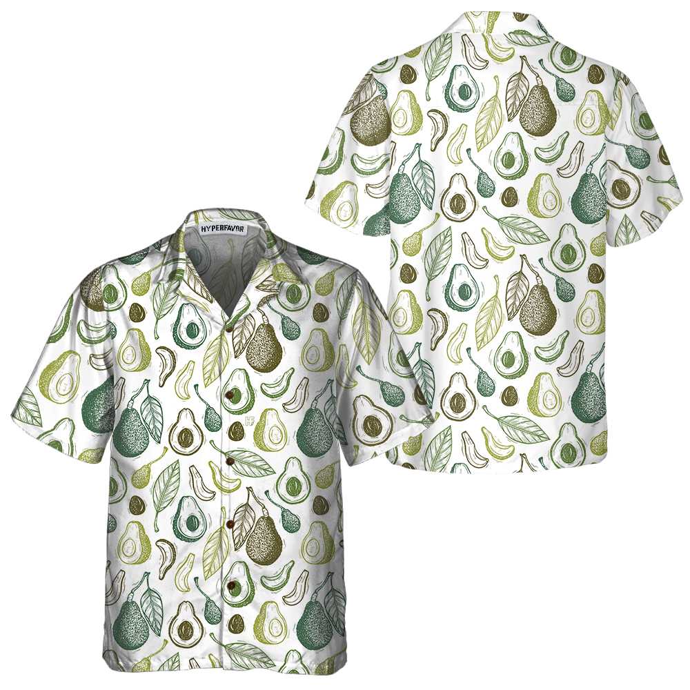 Types Of Avocado Hawaiian Shirt, Funny Avocado Shirt, Short Sleeve Avocado Print Shirt - Hyperfavor