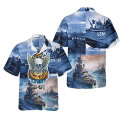 U.S Navy DD-214 Hawaiian Shirt, Proud Veteran Shirt, Meaningful Gift For US Navy Veteran - Hyperfavor
