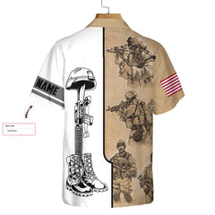 US Army Veteran Vintage Custom Hawaiian Shirt, Proud Veteran Shirt, Personalized Gift For Veteran Day - Hyperfavor