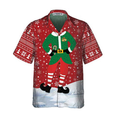 Unique Christmas Elf Costume Design Hawaiian Shirt, Funny Elf Christmas Shirt, Best Xmas Gift Idea - Hyperfavor