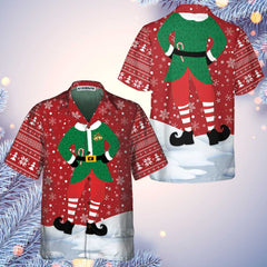 Unique Christmas Elf Costume Design Hawaiian Shirt, Funny Elf Christmas Shirt, Best Xmas Gift Idea - Hyperfavor