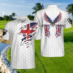 United Kingdom Eagle Flag Polo Shirt - Hyperfavor