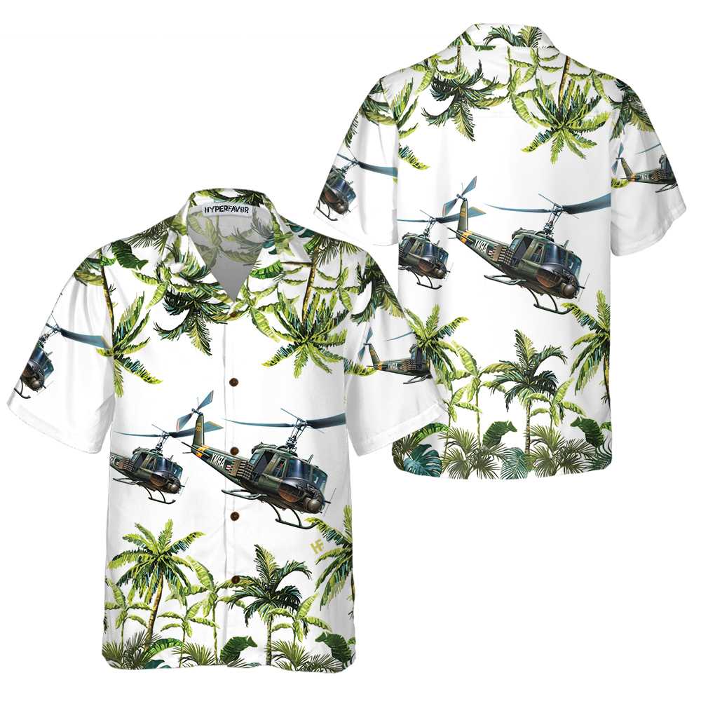 United States Army Helicopter Hawaiian Shirt, Helicopter Shirt For Men, Cool Helicopter Gift - Hyperfavor