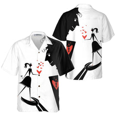 Valentine Big Man And Little Woman Hawaiian Shirt, Valentine Day Shirt For Couples, Valentine Day Gift Ideas - Hyperfavor