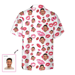 Valentine Kisses Custom Hawaiian Shirt, Valentine's Day Shirt For Couples, Personalized Valentine Gift - Hyperfavor