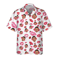 Valentine Kisses Custom Hawaiian Shirt, Valentine's Day Shirt For Couples, Personalized Valentine Gift - Hyperfavor