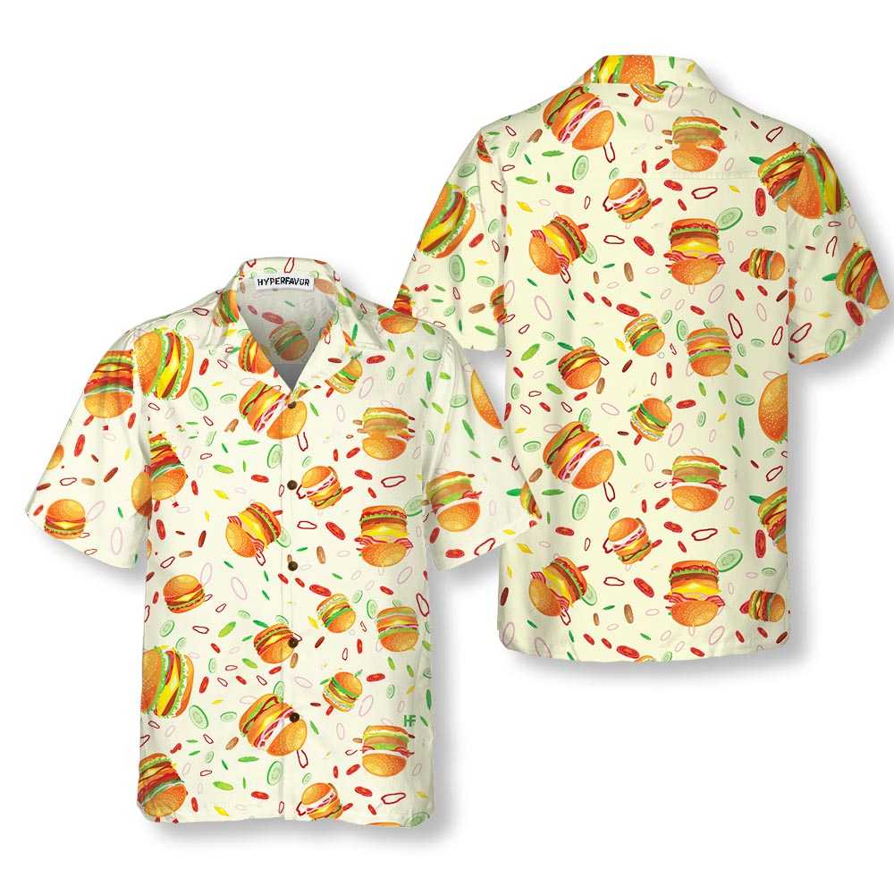 Vibrant American Hamburger Hawaiian Shirt, Funny
Burger Shirt For Men & Women - Hyperfavor