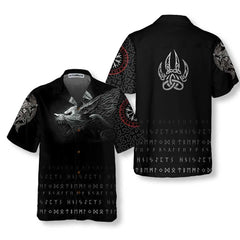 Viking Fenrir Wolf Hawaiian Shirt - Hyperfavor