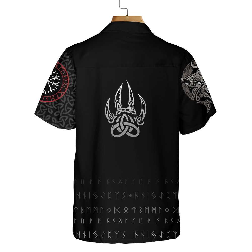 Viking Fenrir Wolf Hawaiian Shirt - Hyperfavor
