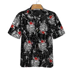 Viking Head Hawaiian Shirt, Seamless Pattern God Odin Viking Shirt - Hyperfavor