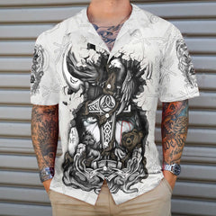 Viking Tattoo Hawaiian Shirt, Viking Odin Shirt For Men And Women - Hyperfavor