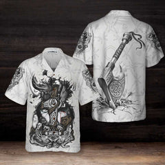 Viking Tattoo Hawaiian Shirt, Viking Odin Shirt For Men And Women - Hyperfavor