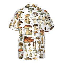 Vintage Fungi Hawaiian Shirt, Types Of Mushroom Shirt For Men & Women, Gift For Mushroom Lovers - Hyperfavor